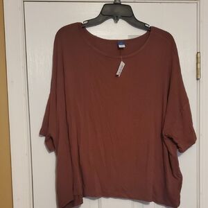 Old Navy Women's Short Sleeve Top - Rich Brown